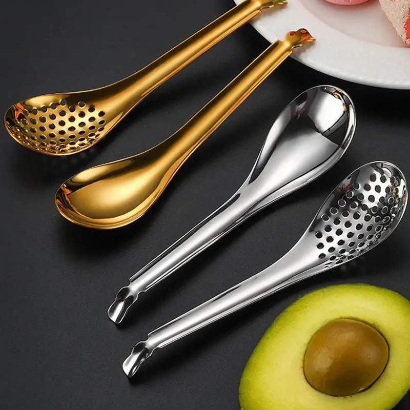 Ложка сферическая из нержавеющей стали ложка для икры с прорезью извлечения