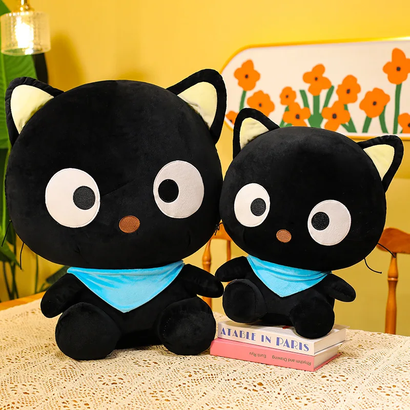 Фото Новая плюшевая игрушка Kawaii Chococat Sanrio Chocolate Cat, мягкая игрушка, милый детский подарок на день рождения, Рождество для детей, мягкая кукла, оптовая продажа №4