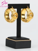 newest hoop earrings for women gold plated fashion dubai african women earrings ladies daily wear party holiday wedding jewelry