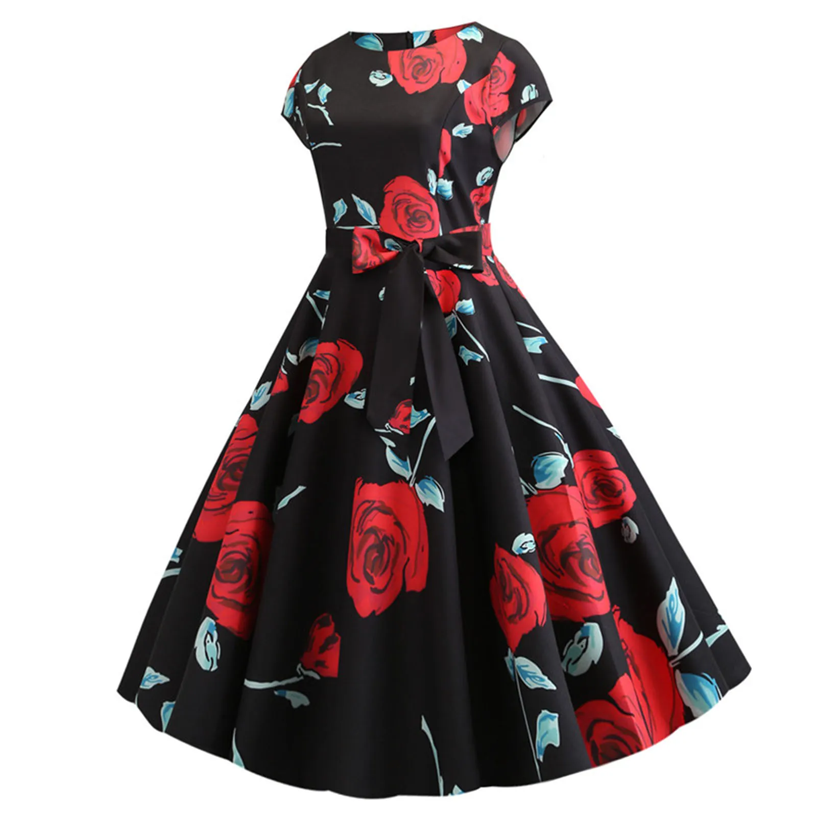 

Женское винтажное коктейльное платье с лямкой на шее