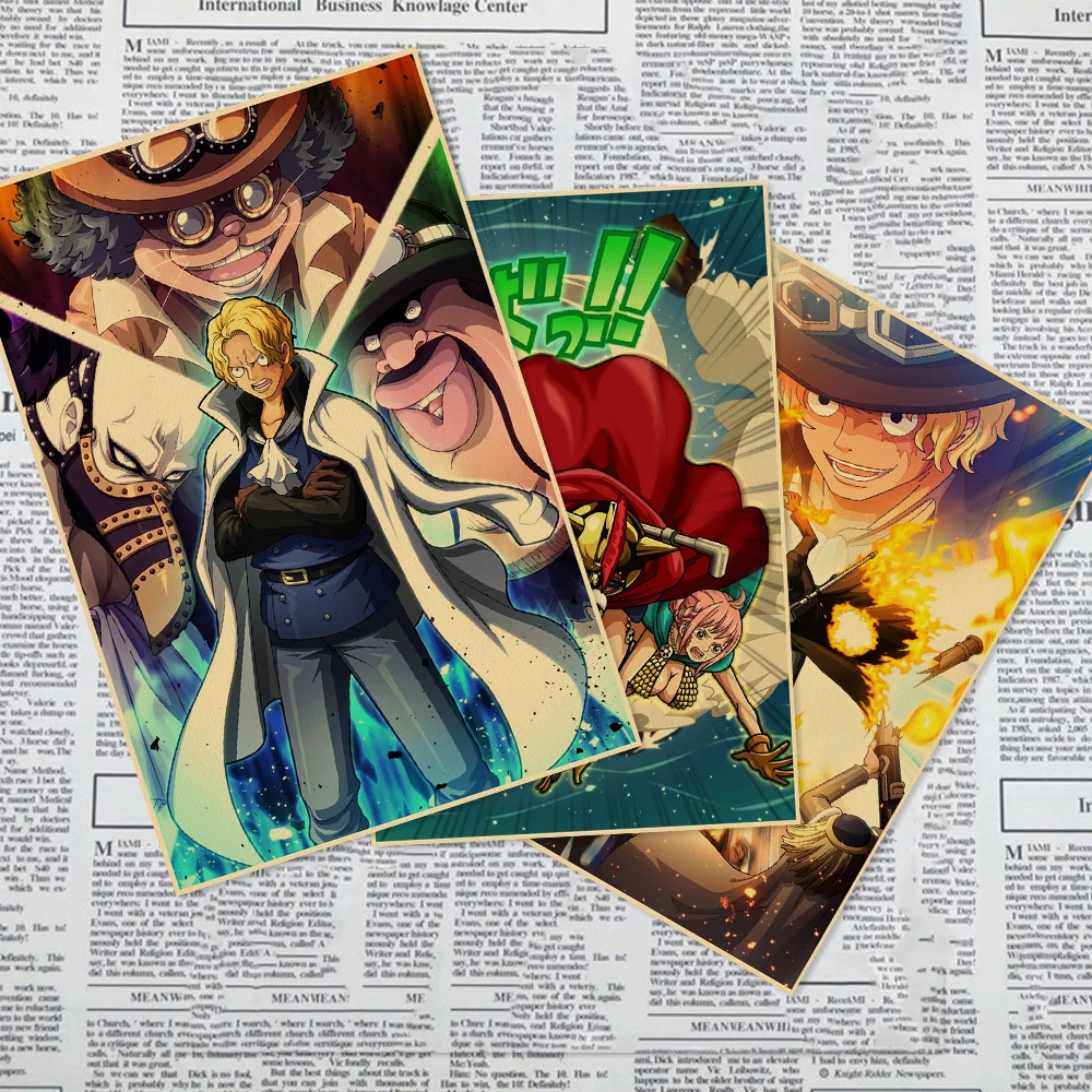 Цельный плакат HD-печать японская модель обои Sanji из крафт-бумаги аниме искусство