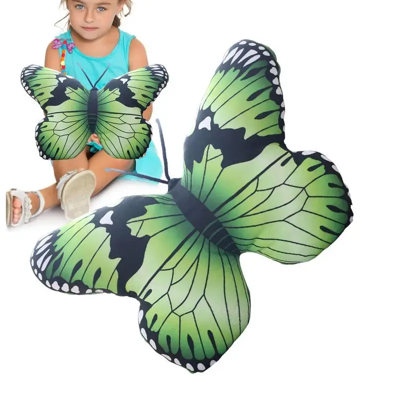 

Красочная плюшевая подушка в виде бабочки, Реалистичная набивная подушка в виде бабочки, декоративная подушка со скрытой застежкой-молнией