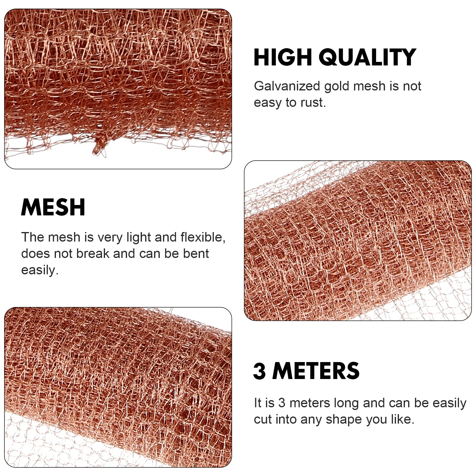 

Copper Mesh for Rats Snail Copper Mesh Copper Mesh Fabric Rodent Wire Mesh Copper Mesh Knitted Copper Mesh