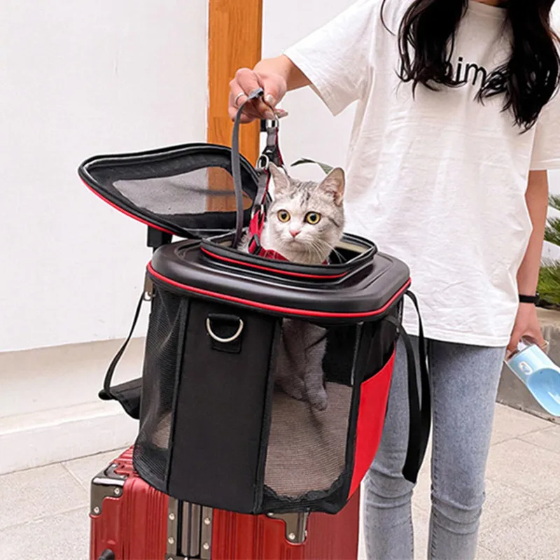 Cat Carrier Portable Pet Carrier Backpack Car Seat Cover Bag for Cats Travel Bag Breathable Foldable Pet Slings Bags Pet Product