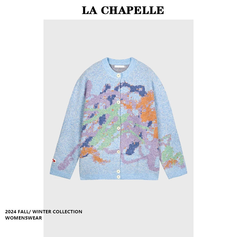 Bomon осень/зима 2024 новый жаккардовый свитер в стиле дофамина с карандашом вязаный