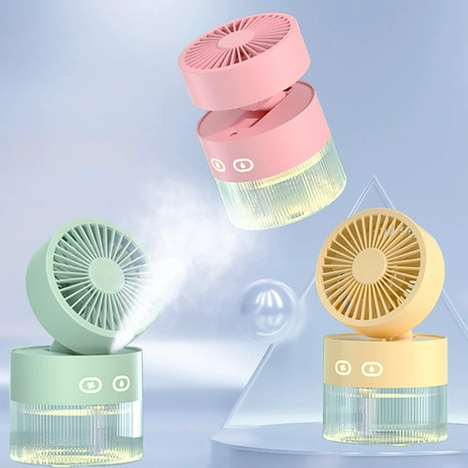 Portable USB water-cooled fan mini mini fan desktop fan turbine foldable cooling air humidification spray fan fans ceiling fan