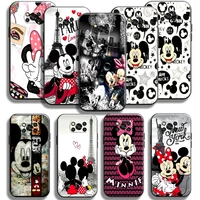 mickey minnie mouse cartoon case for xiaomi poco x3 pro nfc for poco x3 gt phone case black carcasa soft liquid silicon