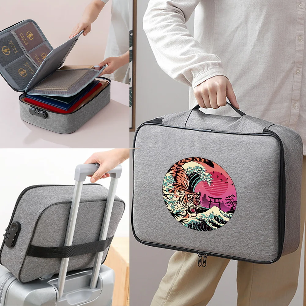 Handbag Men Business Storage Credentials Credit Card Briefcase Travel File Lockbox Woman Bag Multifunctional Documents Organizer