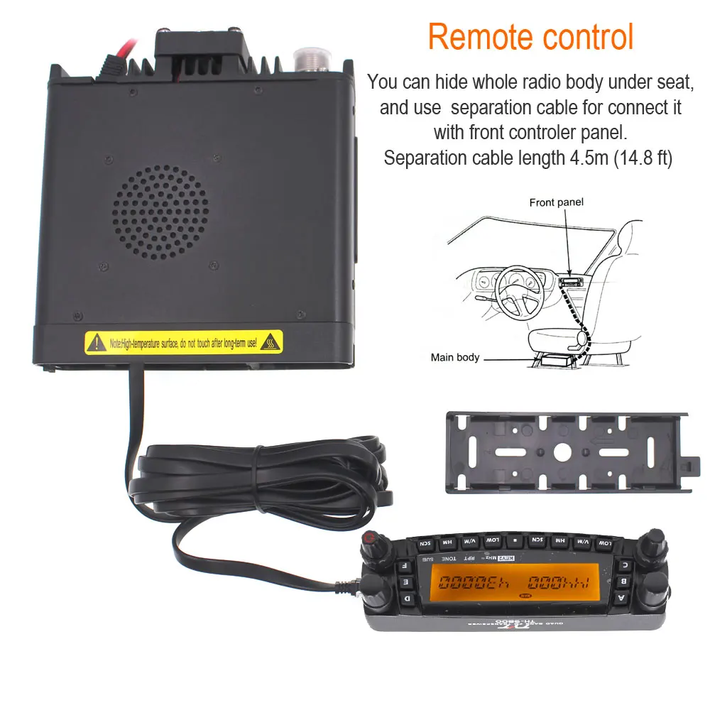 tyt th 9800 latest version 50w high power walkie talkie car radio station ham quad band 2970144430mhz walki talki 809 channel free global shipping