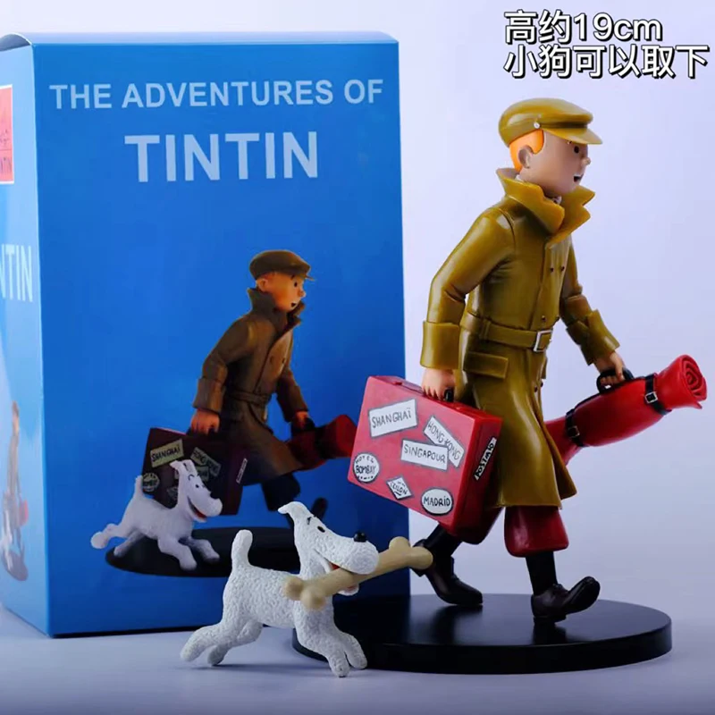 Фигурка аниме Приключения Тинтин и снег фигурки героев мультяшная статуя