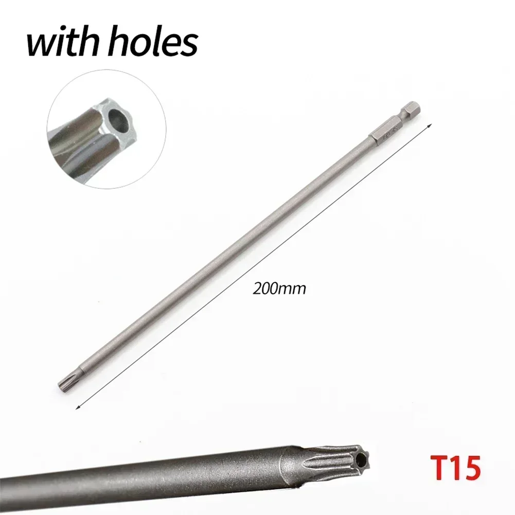 

Удлиненная отвертка Torx 20 см, магнитная безопасность, защита от несанкционированного доступа, звездная электрическая дрель с шестигранным хвостовиком T8 T15 T20 T25 T27 T30 T40