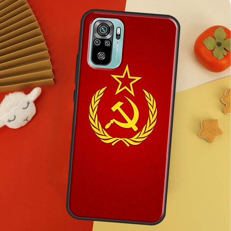 Чехол с флагом СССР Советского Союза для Xiaomi Redmi Note 11 10 9 7 Pro 10S 9S 8T 10A 10C 9A 9C 9T мягкая