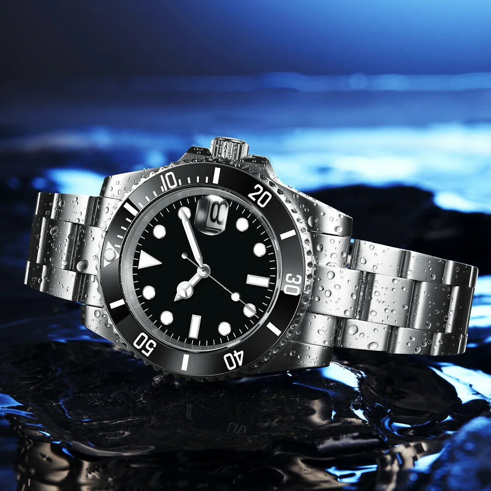 

Luxury Men's Watch Automatic Mechanical Sapphire Glass Waterproof Date Glow Chronometer Watch for Man 40mm Miyota 8215 Deep Sea