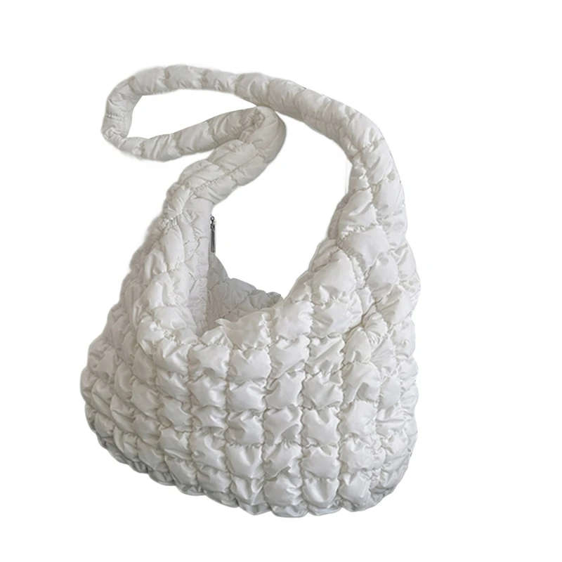 

Mini Clutch Purse Pleated Cloud Bag Minimalist-Ruched Design Satchel Bag Fashion Polyester Handbag Pouch Ladies Hobo Bag 517D