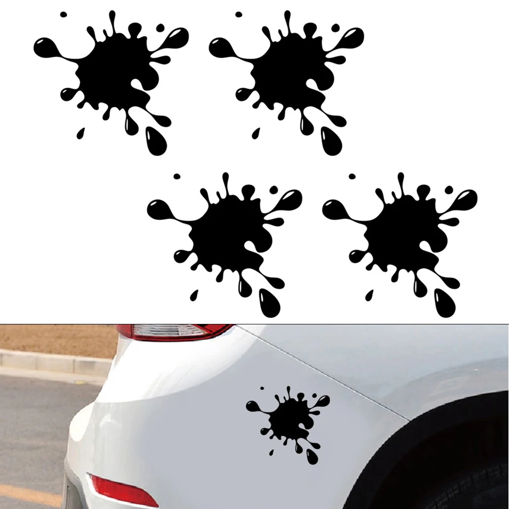 

4pcs 10x10cm Funny Car Sticker Vinyl Decal Black Scratch Auto Stickers Car Bumper Window Decorations