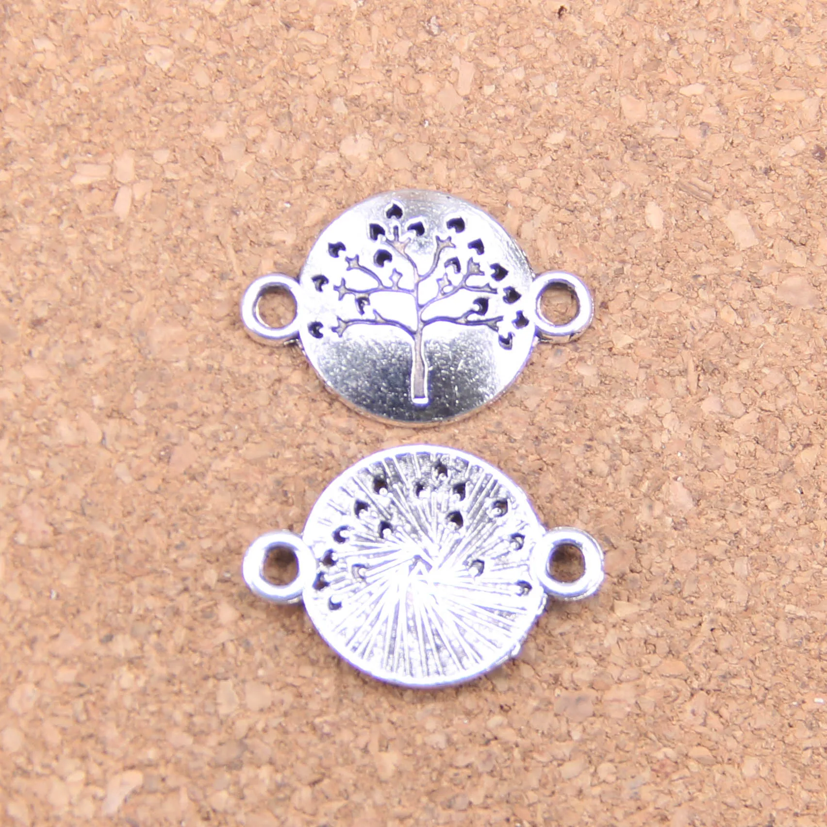 

120pcs Charms peace tree connector 23x16mm Antique Pendants,Vintage Tibetan Silver Jewelry,DIY for bracelet necklace