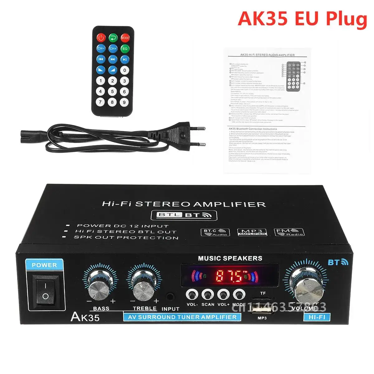 Домашние цифровые аудиоусилители 800 Вт bt 110-240 В усилитель басов bluetooth Hi-Fi FM