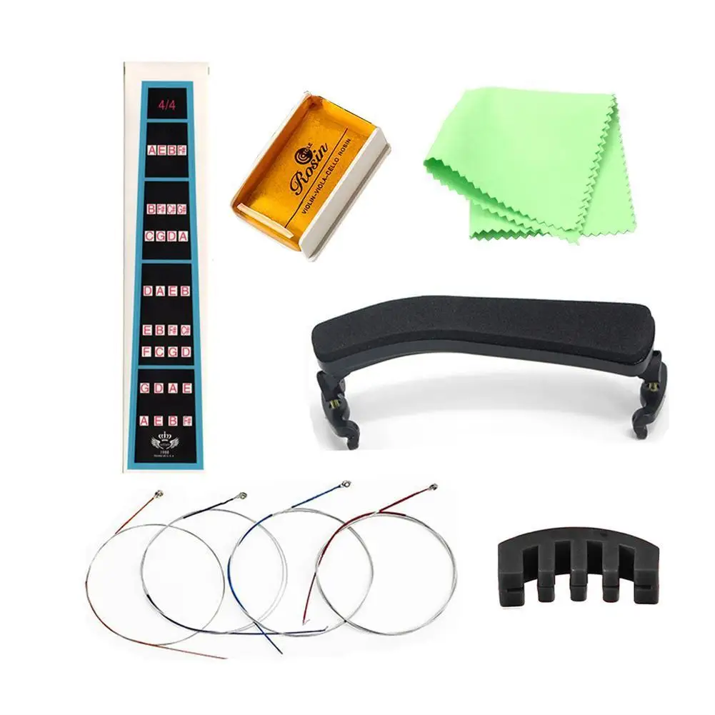 

1 Set Violin Accessories Daily Care String Changing Tool Kit Shoulder Rest Support 4/4 3/4 Violin Music Instrument Assembly Part