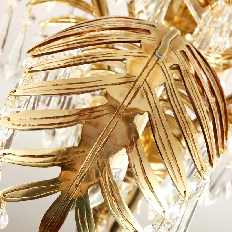 Европейская латунная Подвесная лампа Rococo для гостиной Классическая винтажная