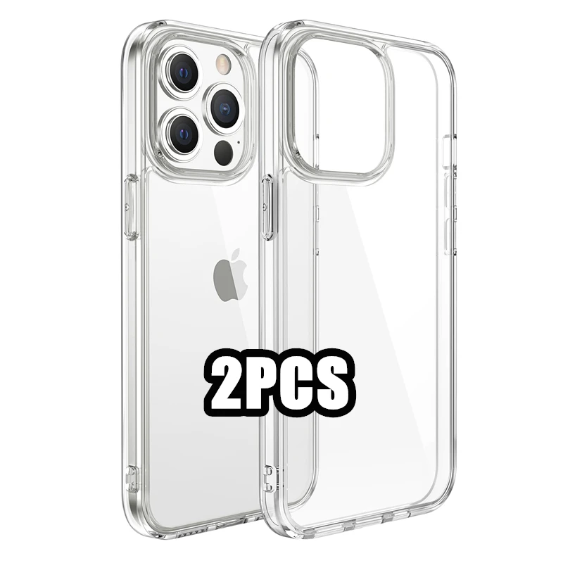 

Silicone Soft TPU Phone Case for iPhone 13 12 Mini 11 Pro Max XR X XS Max 7 8 Plus Back Cover Case for iPhone 14 Pro Max 2PC/Set