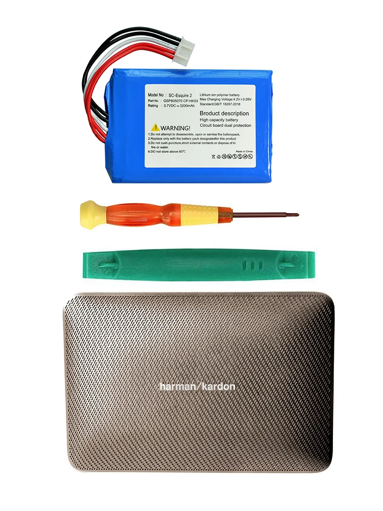 Фото Оригинальный аккумулятор CP-HK03 3,7 в 3200 мАч GSP805070 Для Harman Kardon Dodge re 2 Bluetooth беспроводной динамик + Инструменты №2