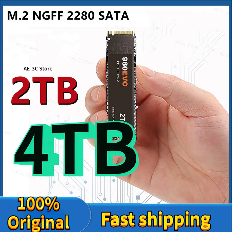 

Hot sale 2280 Large Capacity 1TB 2TB Hard Disk M2 SSD NGFF SATA 4TB Notebook Suitable for Desktop and Notebook Computers