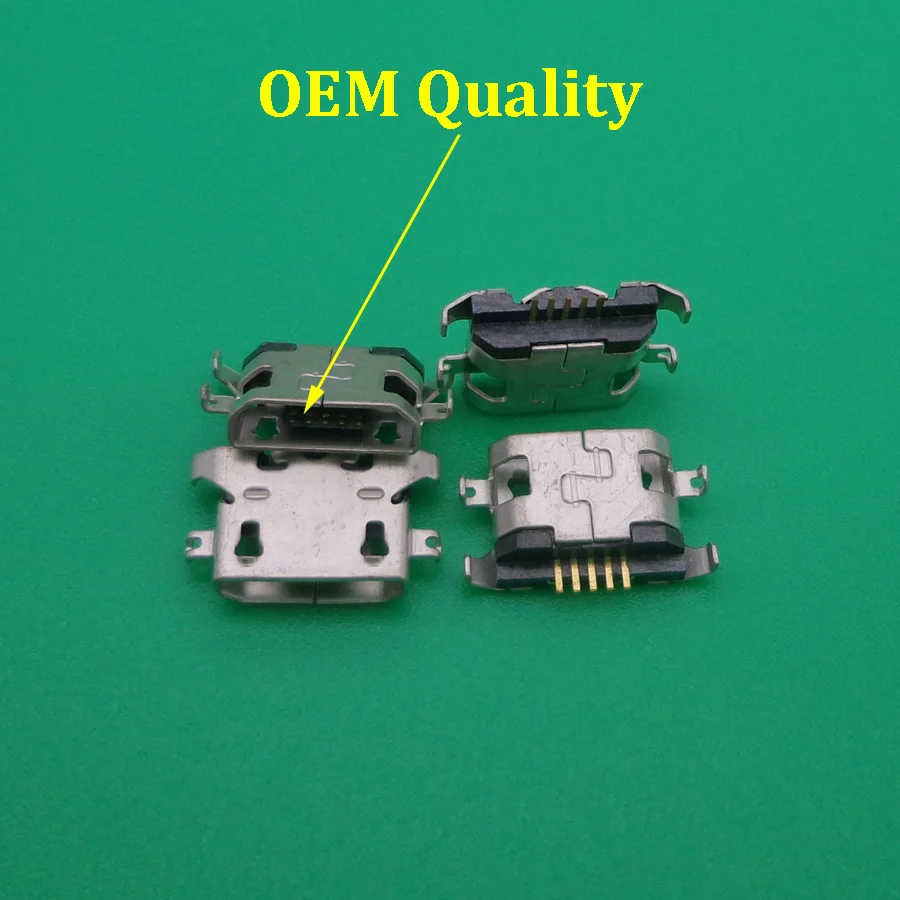 100pcs Micro USB 5pin heavy plate 1.27mm Charging port Connector For lenovo A850 Motorola Moto E3 G5 XT1672 G4 Play XT1600 - купить по