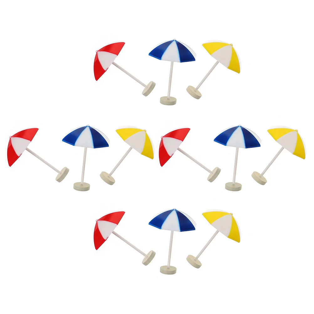 

12 Pcs Fantastic Beach Umbrella Summer Toys Kids Mini Umbrellas Sun House Moss Micro Landscape DIY Decors Plastic Child