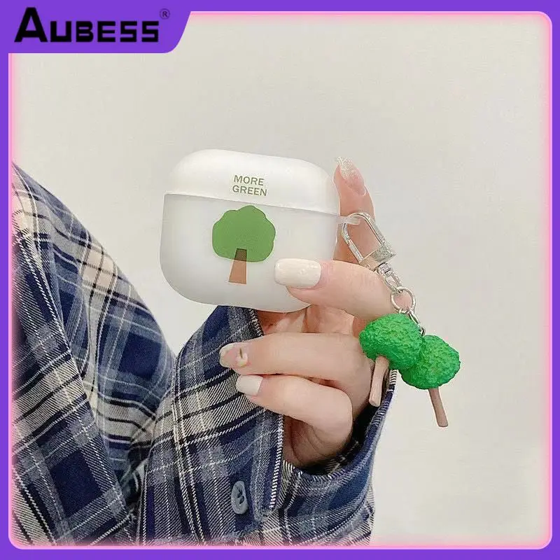 

Multi-color Simple Wireless Earphone Cover Lovely Headphone Case Box Anti-fall Green Tree Soft Headphone Cover Tpu Durable