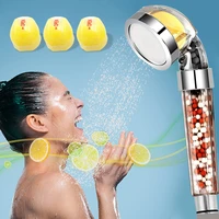 bathroom ionic mineral beads shower head with vitamin c shower filter high pressure saving water handheld spa shower