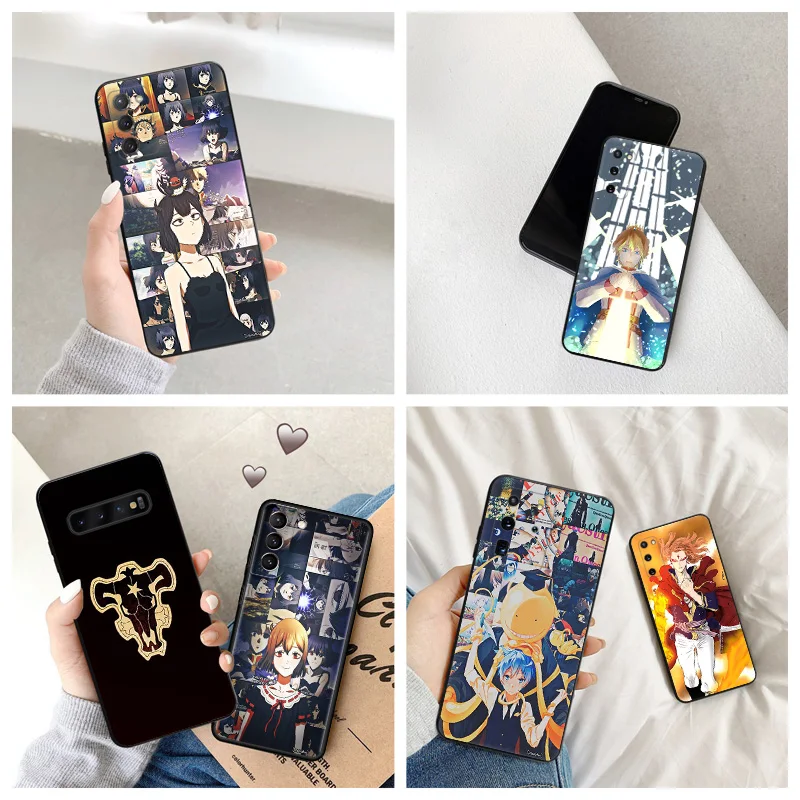 

Matte Anti-Drop Phone Case For Samsung S23 S22 S21 S20 FE S10 5G Black Clover Anime Asta Galaxy Note 20 Ultra 10 Lite 9 Cover