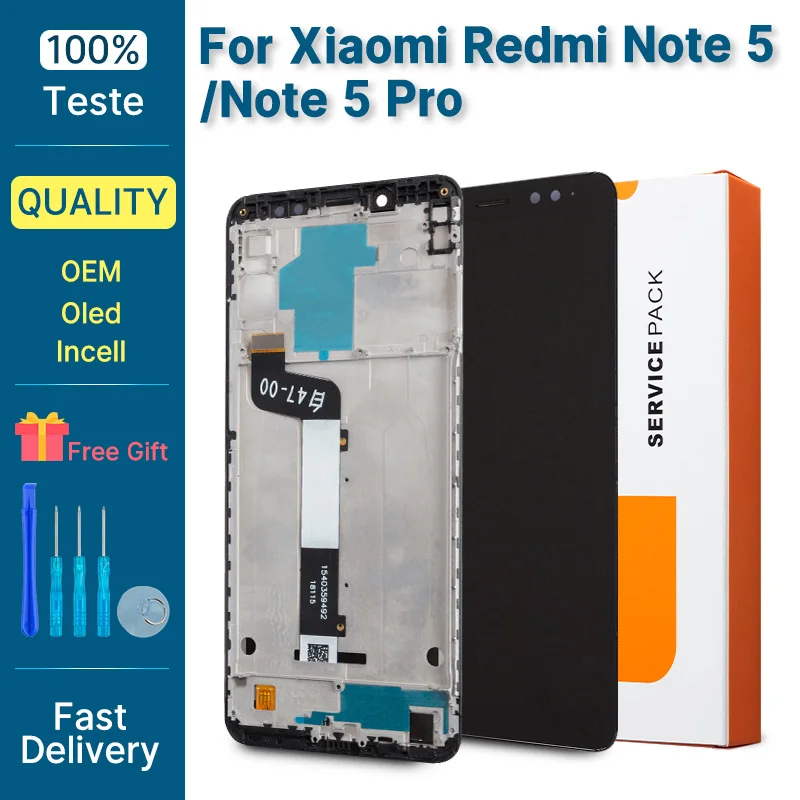 Фото Дисплей MEG7 MEI7 Premium для Xiaomi Redmi Note 5, Note 5 Plus, LCD-экран с сенсорным дисплеем, протестированный, для Redmi Note 5 Pro LCD №1