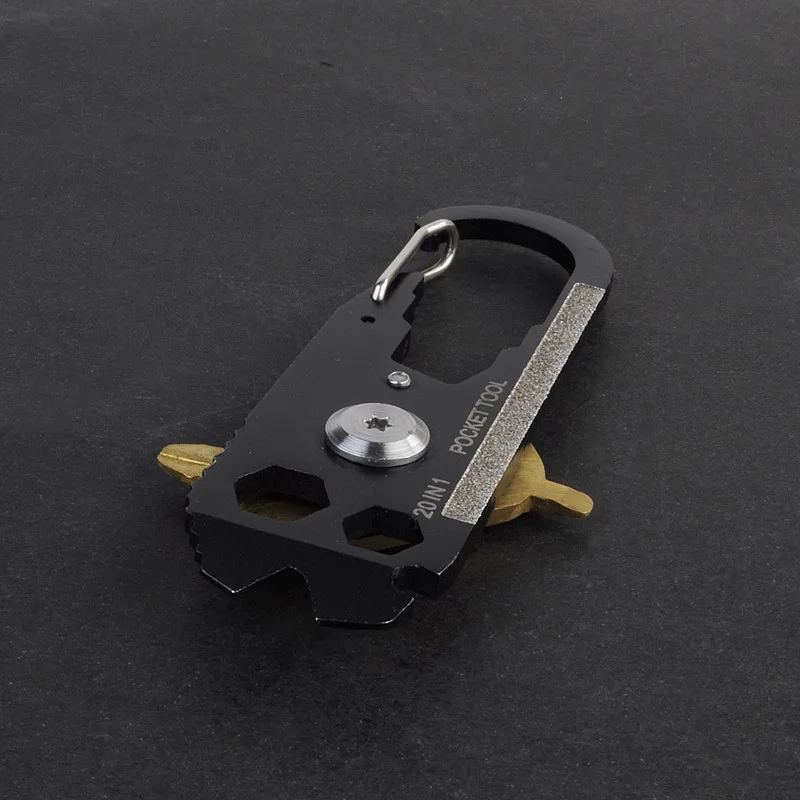 

1 PCS Innovative 20-in-1 Steel Wrench Screwdriver EDC Keychain Multi-functional Accessories Outdoor Small Tool
