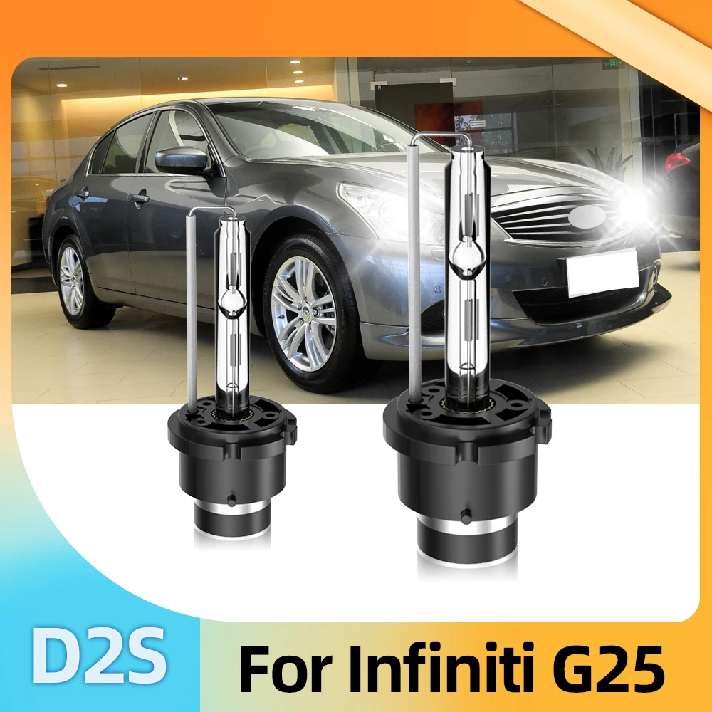 

Roadsun, 2 шт., 12 В, 35 Вт, D2S, комплект автомобильных фар, лампы, подходят для Infiniti G25, седан, замена, 6000 К, фары, белые лампы, DC