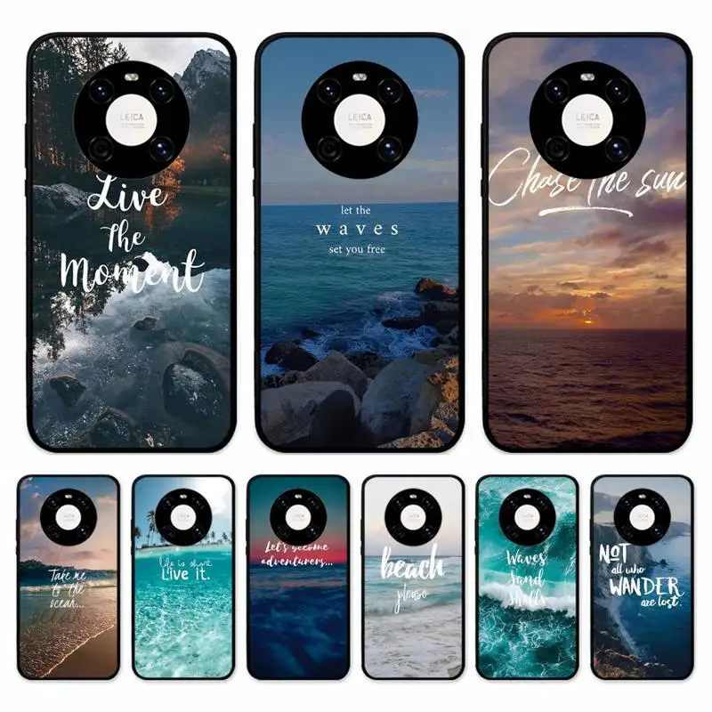 

Travel Mountain Forest Sea Beach Phone Case For Huawei Mate 10 20 30 40 50 lite pro Nova 3 3i 5 6 SE 7 pro 7SE