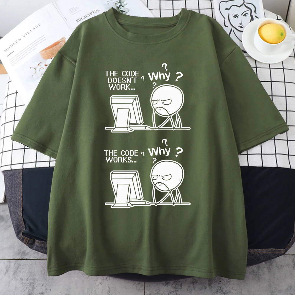 Мужская Забавная Футболка С Кодом Программирования