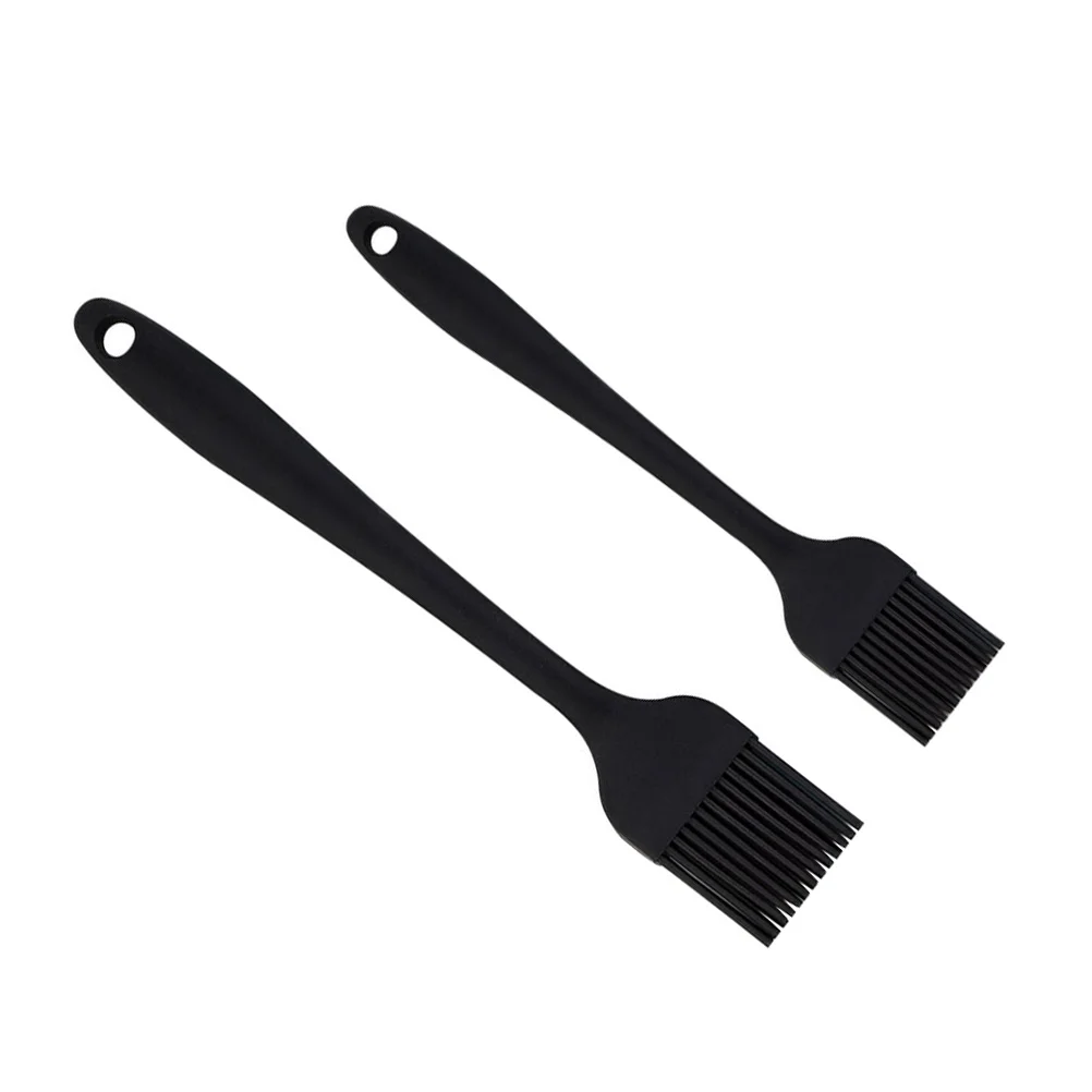 

2pcs Silicone Handle Barbecue Brushes Baking Brushes Practical Oil Brushes