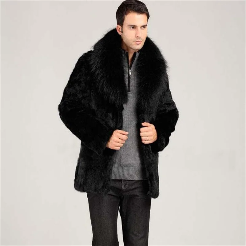 Autumn faux mink fur leather jacket mens winter thicken warm fur leather coat men loose jackets fashion B189