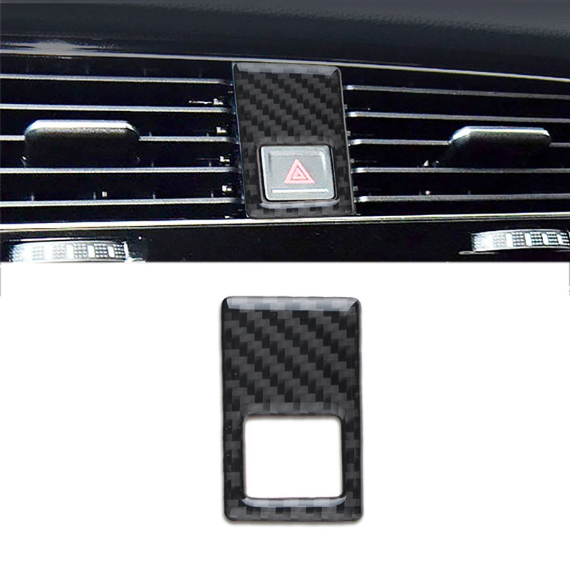 

Car Center Control Emergency Warning Light Cover Sticker Trim For Vw Golf 7 Mk7 Vii 2013-2019 Auto Accessories Carbon Fiber