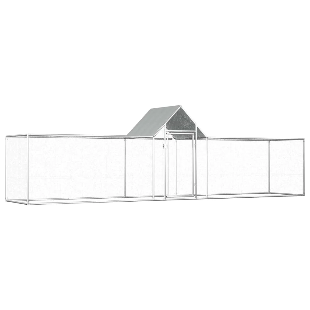 

Chicken Coop,Small Animal Supplies, 5x1x1.5 m Galvanised Steel