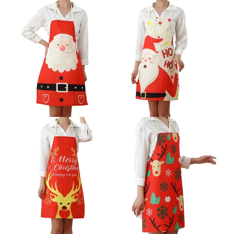 

Christmas Cooking Apron Festive Apron Fabric Nail Aprons Xmas Seasonal Decors