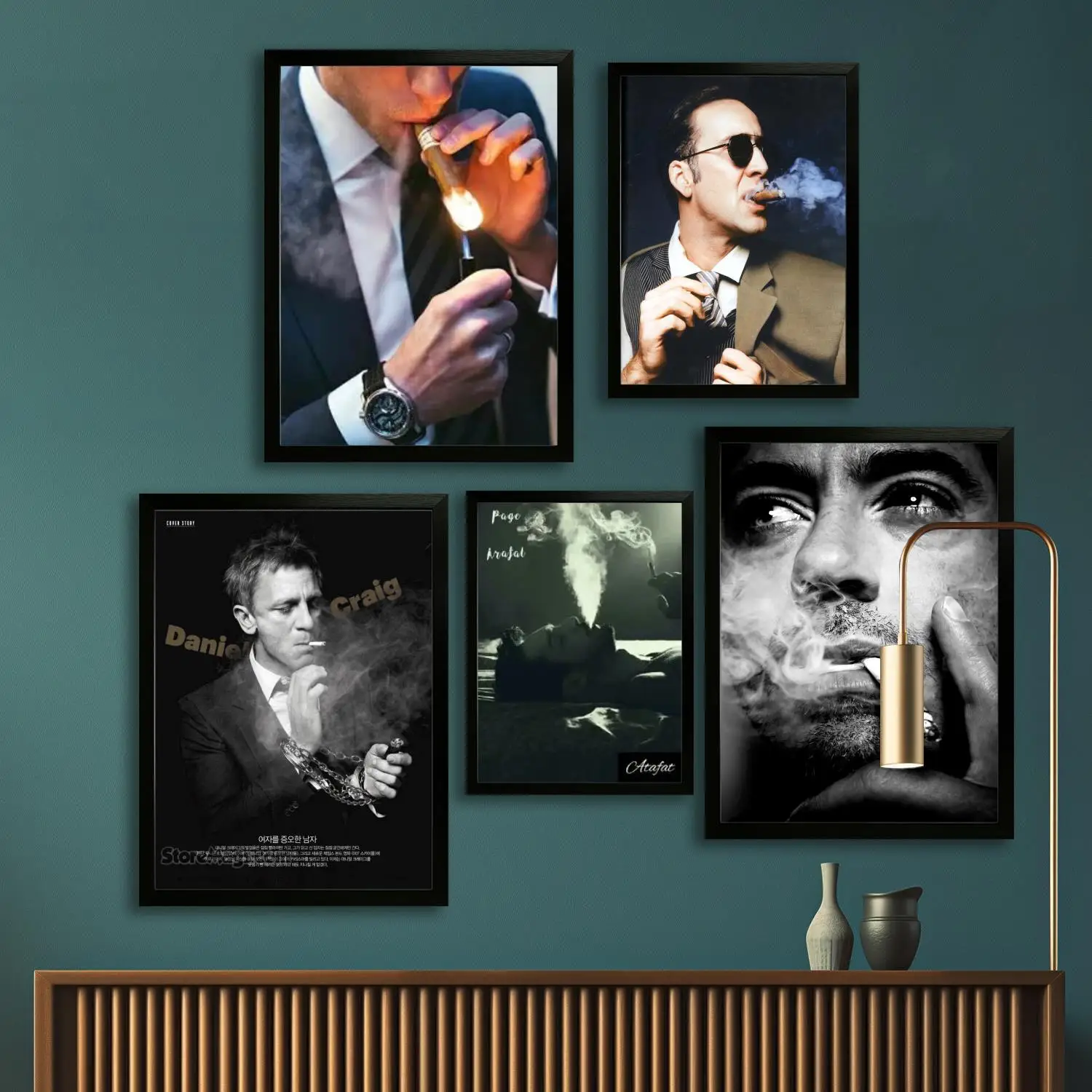 Мужчина курить холст художественный постер настенная художественная картина