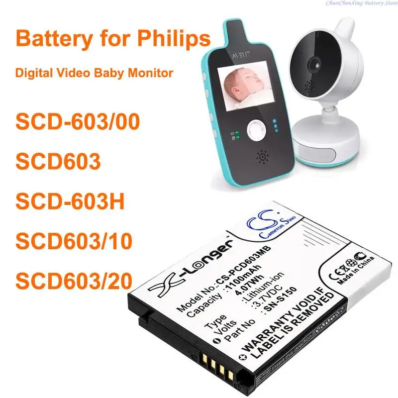 

Cameron Sino 1100mAh Battery N-S150, SN-S150 for Philips SCD603, SCD-603/00, SCD-603H,SCD603/10, SCD603/20