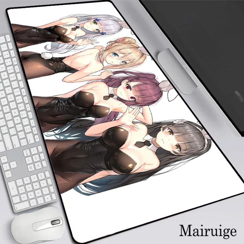 

XGZ 40*90CM Large Sexy Girl Mouse Pad Computer XL Gaming Anime Mousepad RUG Anti-Slip Natural Rubber with Locking Edge Mouse Mat