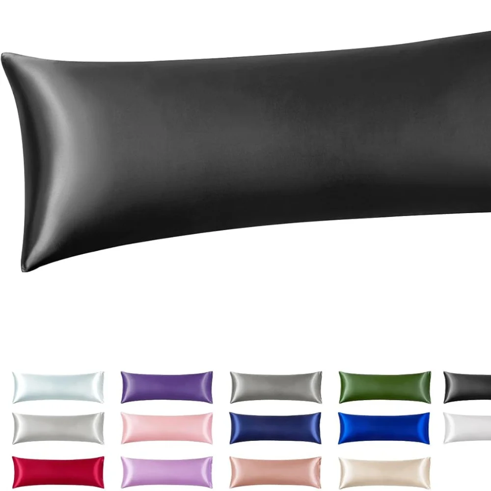 

Черная атласная наволочка из полиэстера