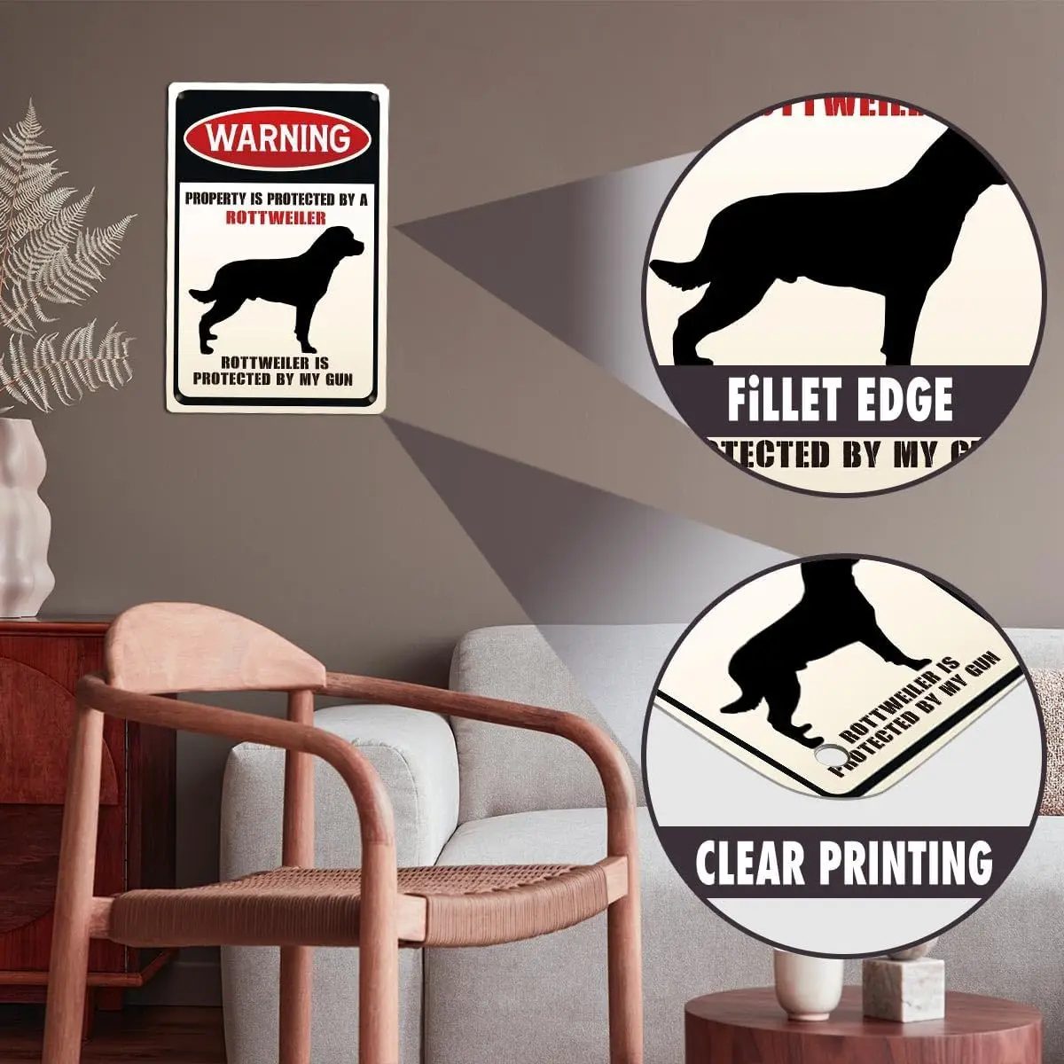 Lumnum Plte 760 Забавная собака Wrnng Metl lumnum Sgns Property s Protected By Rottweler Decortve Plques для женщин Fmly Fre
