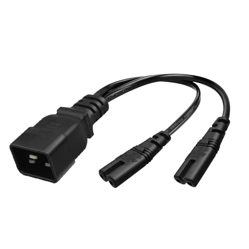 448F Y-разветвитель линия адаптера IEC320 C20 вилка 3-контактный штекер до 2xC7 Женский Шнур питания