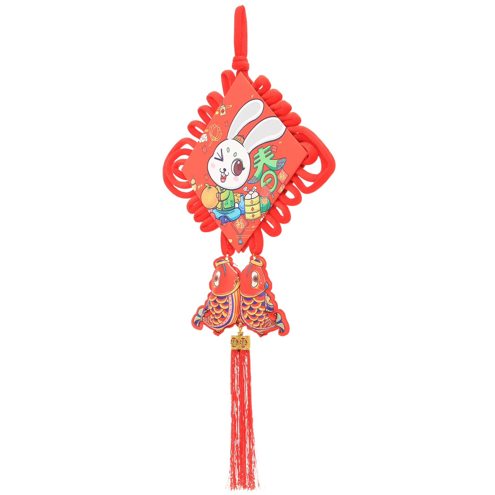 

Chinese Year Pendant Tassel Knot New Ornament Rabbit Decorred Decoration Spring Festival Hanging Charms Housewarming Feng Lucky