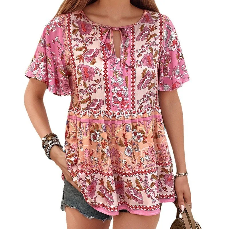 Boho Chique Branco Elegante Camisa Roupas Sociais Novos Topos Feminino Formal