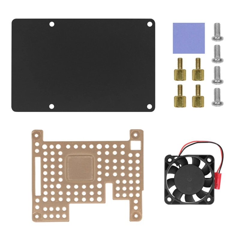 

For Raspberry Pi 4B/3B+/3B Aluminum Heatsink With Cooling Fan Housing Bracket Protection Case For Raspberry Pi 4B